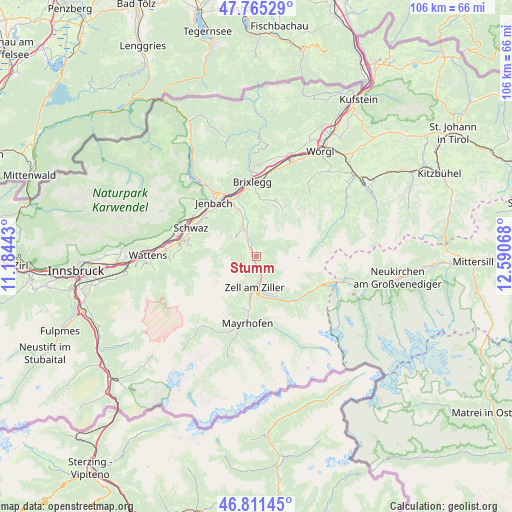 Stumm on map