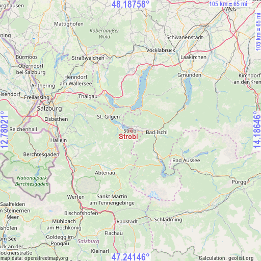 Strobl on map