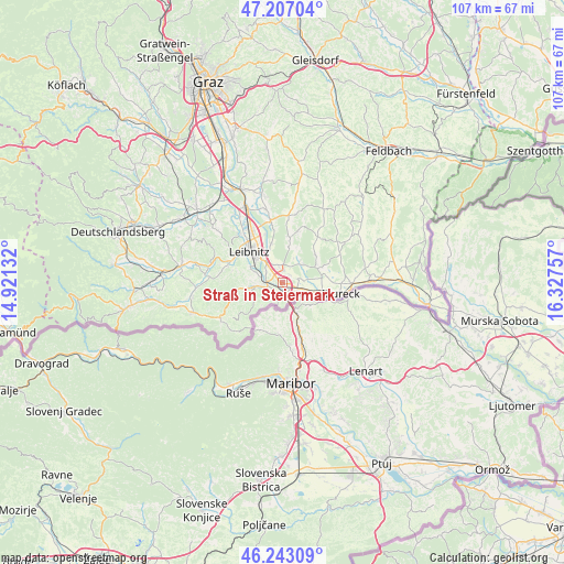 Straß in Steiermark on map