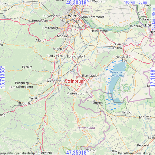 Steinbrunn on map