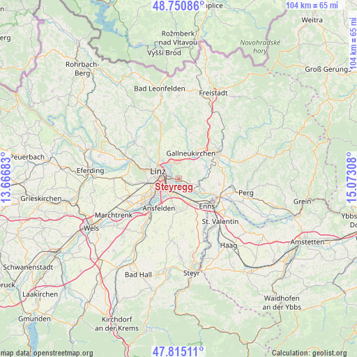 Steyregg on map