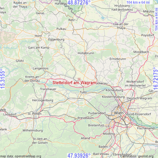Stetteldorf am Wagram on map