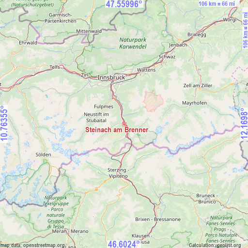 Steinach am Brenner on map