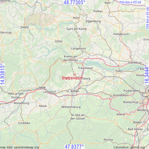 Statzendorf on map