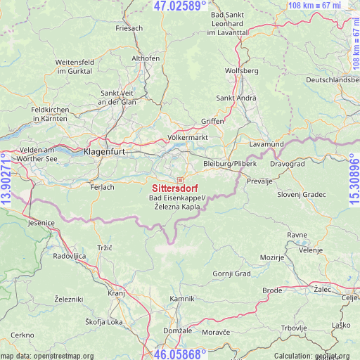 Sittersdorf on map