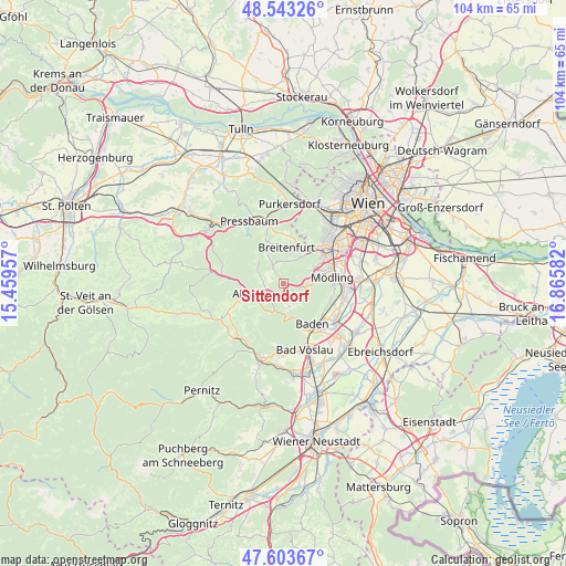 Sittendorf on map