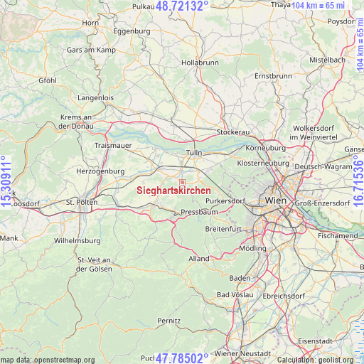 Sieghartskirchen on map