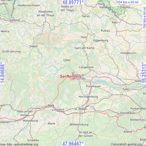 Senftenberg on map