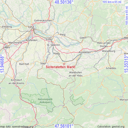 Seitenstetten Markt on map