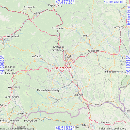 Seiersberg on map