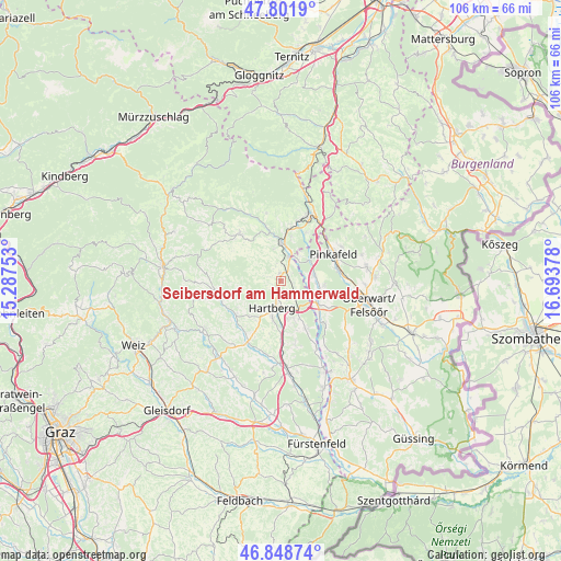 Seibersdorf am Hammerwald on map