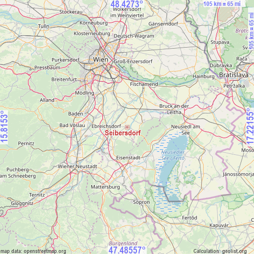 Seibersdorf on map