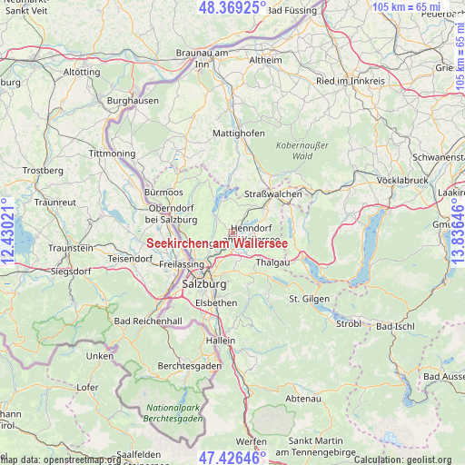 Seekirchen am Wallersee on map