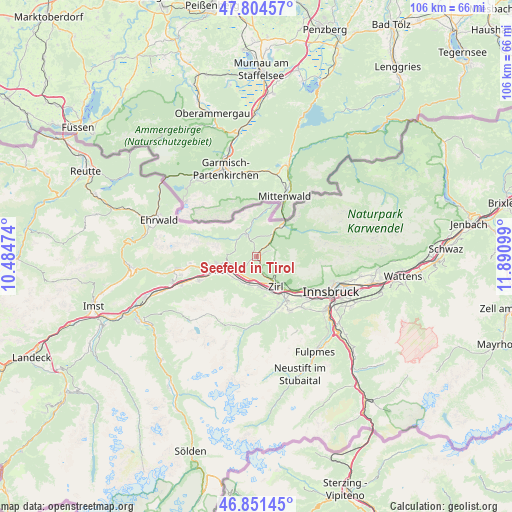 Seefeld in Tirol on map