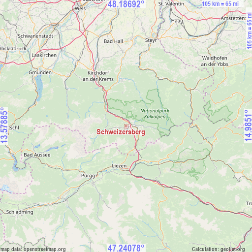 Schweizersberg on map