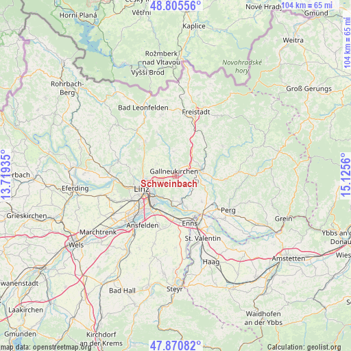 Schweinbach on map