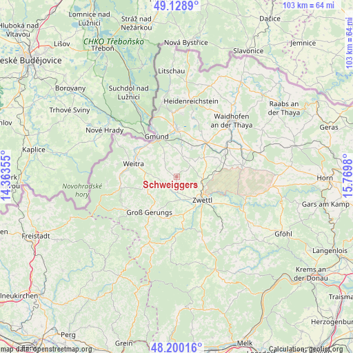 Schweiggers on map