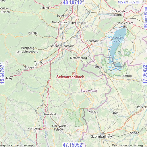 Schwarzenbach on map