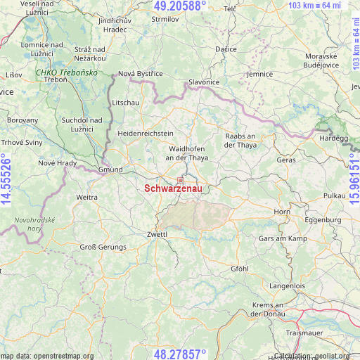 Schwarzenau on map