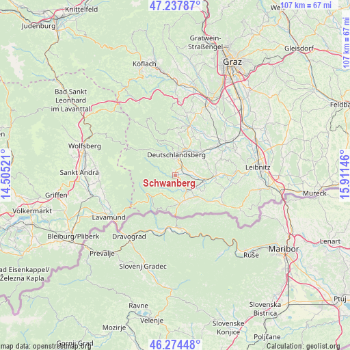 Schwanberg on map