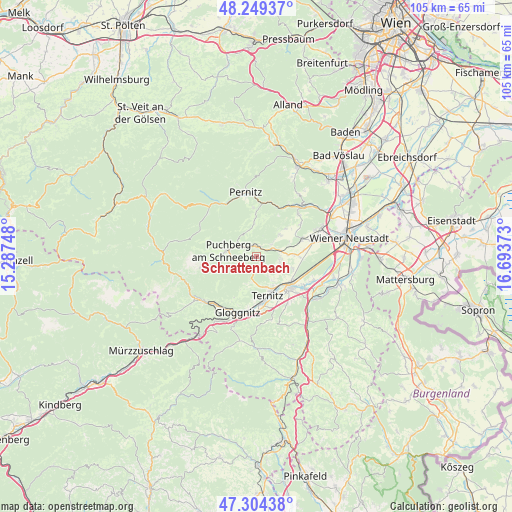 Schrattenbach on map