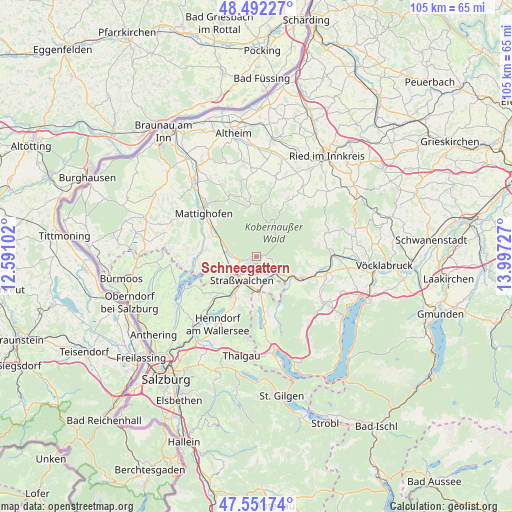 Schneegattern on map