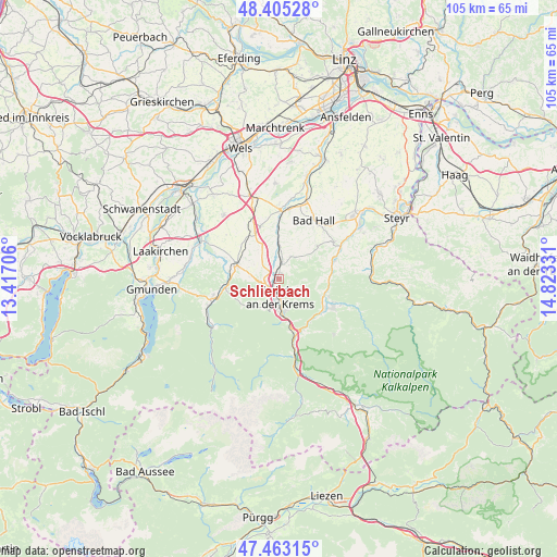 Schlierbach on map