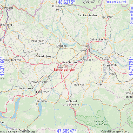 Schleissheim on map