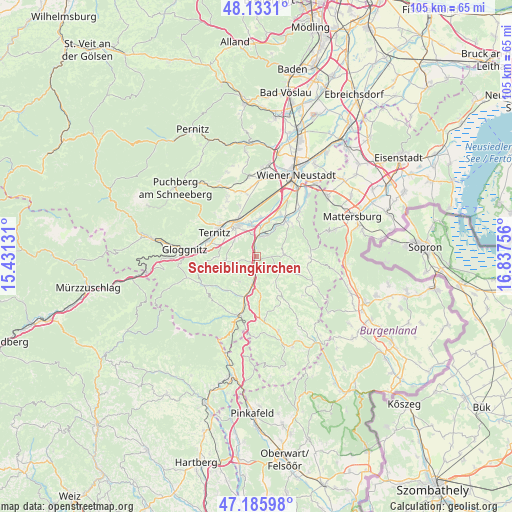 Scheiblingkirchen on map