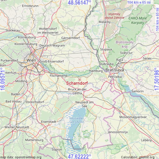 Scharndorf on map