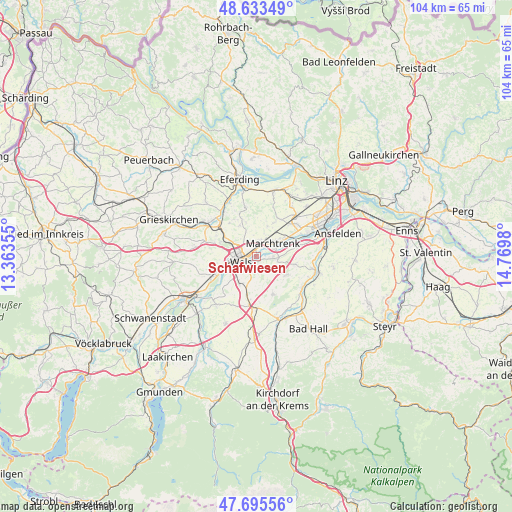 Schafwiesen on map