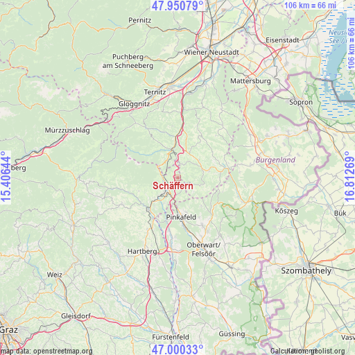 Schäffern on map