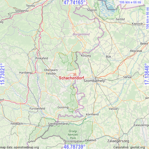 Schachendorf on map