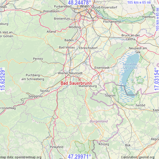 Bad Sauerbrunn on map