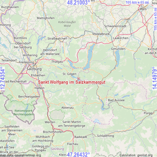 Sankt Wolfgang im Salzkammergut on map
