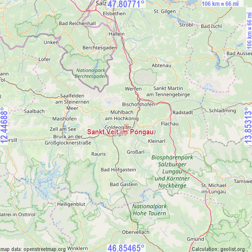 Sankt Veit im Pongau on map
