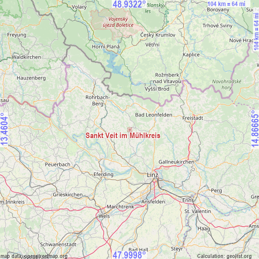 Sankt Veit im Mühlkreis on map