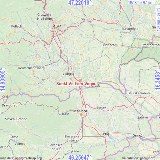 Sankt Veit am Vogau on map