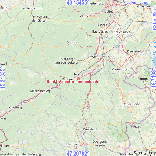 Sankt Valentin-Landschach on map