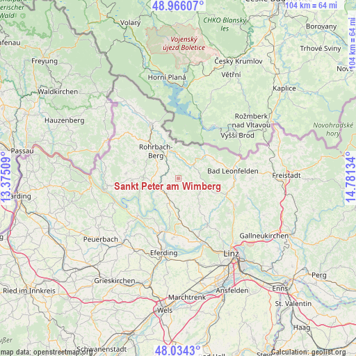 Sankt Peter am Wimberg on map