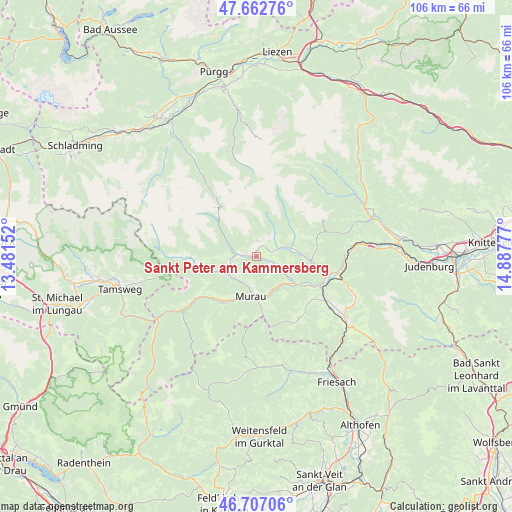 Sankt Peter am Kammersberg on map