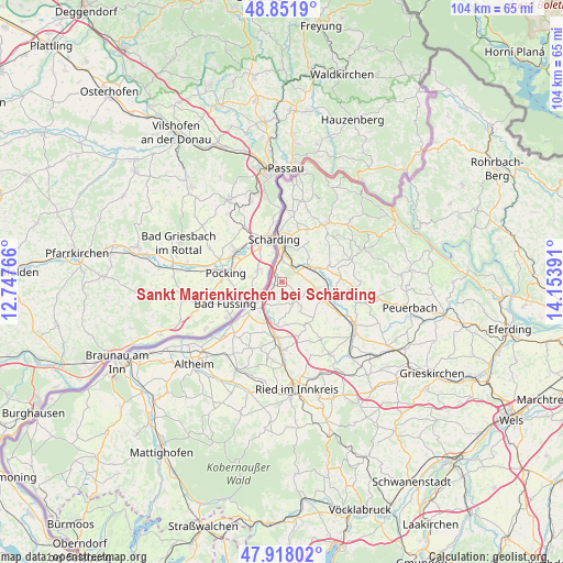 Sankt Marienkirchen bei Schärding on map