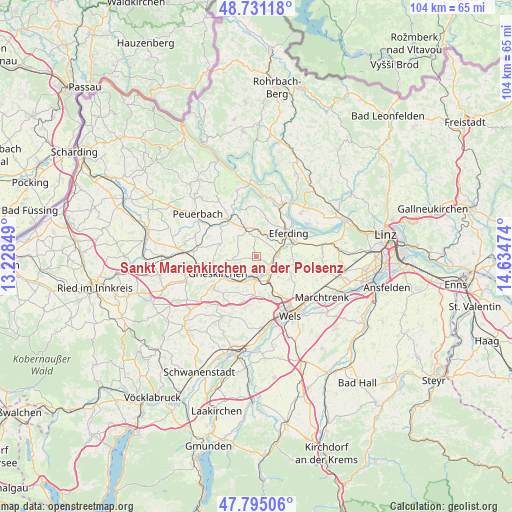 Sankt Marienkirchen an der Polsenz on map