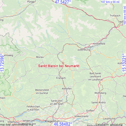 Sankt Marein bei Neumarkt on map