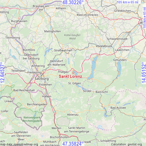 Sankt Lorenz on map
