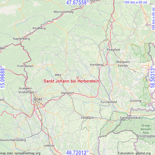 Sankt Johann bei Herberstein on map