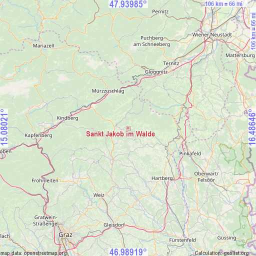 Sankt Jakob im Walde on map