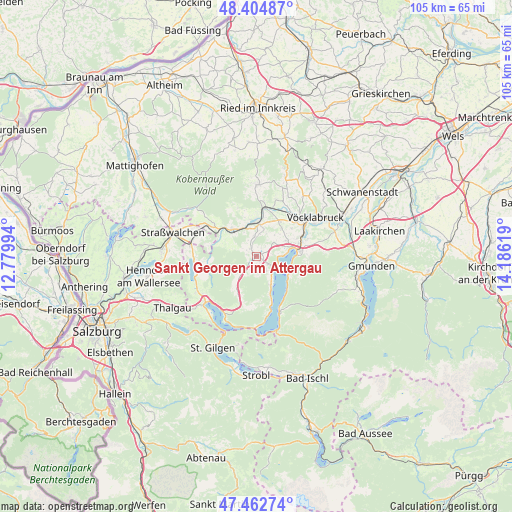 Sankt Georgen im Attergau on map