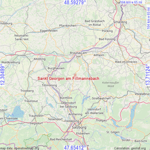 Sankt Georgen am Fillmannsbach on map