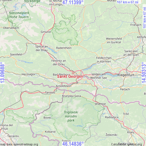 Sankt Georgen on map